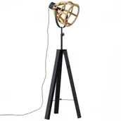 Lampy stojące - Brilliant MATRIX WOOD 2 Brąz E27 Lampa podłogowa trójnóg 92640/66 92640/66 - miniaturka - grafika 1