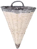 Kwietniki - Tin tours Kwietnik stożkowy na ścianę wiklinowy TIN TOURS - miniaturka - grafika 1