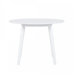 Beliani Stół do jadalni 100 cm biały ROXBY - Ławy i stoliki kawowe - miniaturka - grafika 2