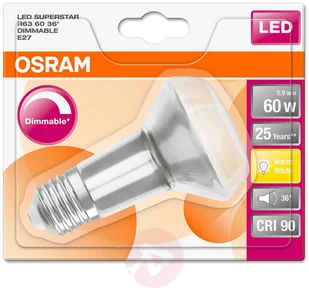 Osram żarówka LED E27 R63 5,9W 2 700 K 36° - Żarówki LED - miniaturka - grafika 3