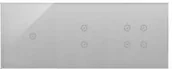 Wyłączniki światła i elektryczne - Simon Panel dotykowy Simon 54 Touch DSTR3134/71 S54 Touch 3 moduły 1 pole dotykowe + 2 pole dotykowe pionowe + 4 pola dotykowe srebrny - miniaturka - grafika 1