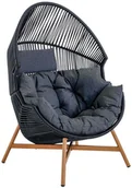 Fotele i krzesła ogrodowe - Fotel ogrodowy Holand kokon granatowy - miniaturka - grafika 1