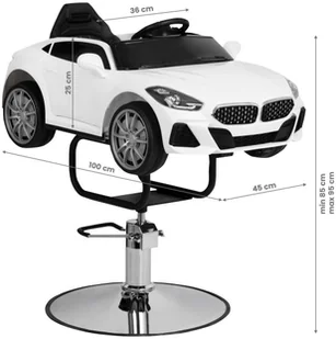 GABBIANO Fotel fryzjerski dziecięcy samochodzik bm biały P138157 - Fotele fryzjerskie - miniaturka - grafika 19