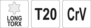 Yato KLUCZ TORX DŁUGI T20 YT-05496 YT-05496 - Klucze i nasadki - miniaturka - grafika 2