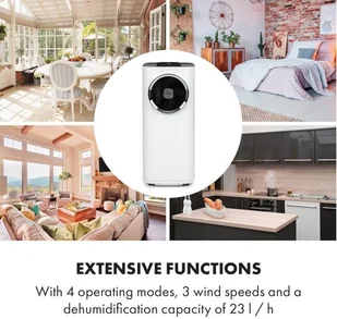 Klarstein Kraftwerk Smart 12K, klimatyzator, 12 000 BTU, sterowanie przy użyciu aplikacji, biały ACO15-Kraftwerk12K W - Klimatyzatory - miniaturka - grafika 6