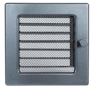 KNAP Kratka kominkowa GRAFIT 17x17 Z ŻALUZJĄ wys. 170 x szer. 170 x gł. 45 mm KNAP - Akcesoria kominkowe - miniaturka - grafika 2