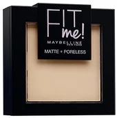 Pudry do twarzy - Maybelline Fit Me New York. Puder Buff beżowy 130/Make-Up Powder w połączeniu z kolorów skóry, pozwala na podłączenie wciągającego matowaną wygładzanie skóry, w tym wbudowany lustro i gąbką, 1 X 9 ML 3600530751525 - miniaturka - grafika 1