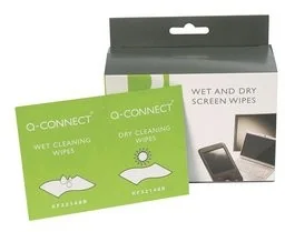 Q-CONNECT chusteczki do czyszczenia ekranów, 2x20 sztuk - Folie do laminatora - miniaturka - grafika 2