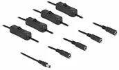 Kable - Delock Kabel DC 5,5 x 2,1 mm wtyczka do 4 x gniazdo DC z przełącznikiem 1 m 86796 - miniaturka - grafika 1