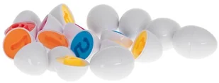 Puzzle klocki jajka 12 szt wytłaczanka Montessori liczby i kolory KX5964 - Układanki dla dzieci - miniaturka - grafika 4