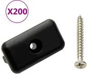 Dywany zewnętrzne - vidaXL Klipsy i wkręty do desek tarasowych, 200 szt., plastik i stal - miniaturka - grafika 1