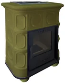 Piece wolnostojące - MARMI-DECOR Piec kominkowy kaflowy Zielony 8kW MARMI-DECOR - miniaturka - grafika 1