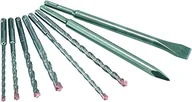 Wiertła - Alpen SDS Plus wiertła udarowe F4 Forte, 2 ostrza i dłuto płaskie i spiczasty jako 8-częściowy zestaw w ramach działalności gospodarczej Pack, 500008100 500008100 - miniaturka - grafika 1