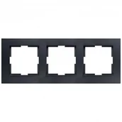 Klawisze i ramki - Viko Panasonic Ramka 3-krotna Panasonic Novella czarny 92180653M - miniaturka - grafika 1