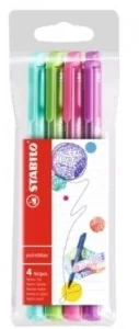 STABILO Stabilo 488/12  01 felt Pen, pointmax, sortowane 4 szt. etui 488/4-01 - Flamastry - miniaturka - grafika 2