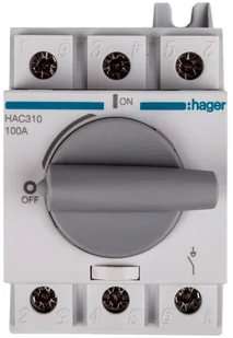 Hager Modułowy rozłącznik izolacyjny HAC310 100A 3P HAC310 - Bezpieczniki elektryczne - miniaturka - grafika 3