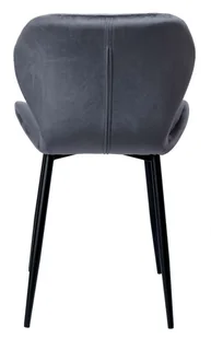 Krzesło aksamitne Dallas Velvet Grafitowe - Krzesła - miniaturka - grafika 8