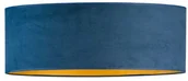 Lampy sufitowe - LYSNE Plafoniera DUBAJ VELVET fi 50 cm kolor morski ze złotym wnętrzem 14528V/18 kolor morski ze złotym wnętrzem - miniaturka - grafika 1