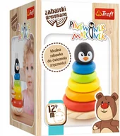 Układanki dla dzieci - Trefl Drewniana Piramidka Wieża Pingwinek Marcinek - miniaturka - grafika 1
