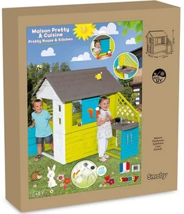 Smoby Pretty Domek Ogrodowy Smoby Dla Dzieci z Kuchnią 810711 - Place zabaw - miniaturka - grafika 8