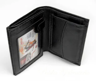 Sara Portfel Męski Skórzany (PL) Skóra Licowa Duży Pionowy Bez Zapięcia I Z Zapięciem Wewnątrz Dwa Skrzydełka - Portfele - miniaturka - grafika 3