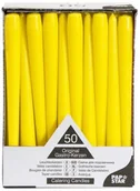 Świeczniki - Papstar 17970 50 świecznik świec  2.2 x 25 cm, żółty 17970 - miniaturka - grafika 1