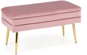 Ławy i stoliki kawowe - Halmar VELVA ławka różowy/złoty V-CH-VELVA-RÓŻOWY/ZŁOTY - miniaturka - grafika 1