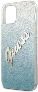 Guess Glitter Gradient Script Etui na iPhone 12 / iPhone 12 Pro niebieski GUHCP12MPCUGLSBL - Etui i futerały do telefonów - miniaturka - grafika 16
