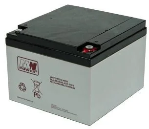 Mean Well Akumulator żelowy 12V 26Ah MWL 2612 MWL 26-12 - Akumulatory ogólnego zastosowania - miniaturka - grafika 3