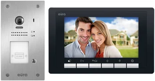 Eura Wideodomofon VDP-61A5/P BLACK 2EASY - jednorodzinny, LCD 7'', biały, RFID, podtynkowy VDP-61A5/P - Wideodomofony - miniaturka - grafika 2