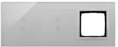 Wyłączniki światła i elektryczne - Simon Panel dotykowy Simon 54 Touch DSTR3330/71 3 moduły 2 pola dotykowe pionowe 2 pola dotykowe pionowe otwór na osprzęt Simon 54 srebrna mgła - miniaturka - grafika 1