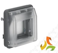 Gniazdka elektryczne - Hager BERKER W.1 Adpater z przezroczystą pokrywą do modułów systo IP55 szary 18213500 18213500/HAG - miniaturka - grafika 1