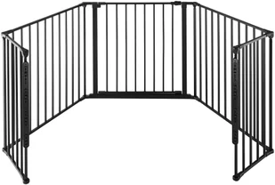 tectake Bramka bezpieczeństwa Agni - czarny 403569 - Akcesoria kominkowe - miniaturka - grafika 3