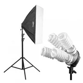 Softboxy - CineGEN Lampa SOFTBOX 60x60 4x85W 815 VIDOO-66815 - miniaturka - grafika 1