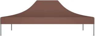 vidaXL Dach do namiotu imprezowego, 4,5 x 3 m, brązowy, 270 g/m - Pawilony ogrodowe - miniaturka - grafika 9