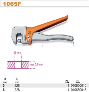 Beta SZCZYPCE BLACHARSKIE DO WYKON.OTWORÓW 1065F/6 - Kombinerki i obcęgi - miniaturka - grafika 2