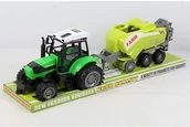 Tory, garaże, parkingi - Smily play TRAKTOR Z PRZYCZEPĄ I NAPĘDEM 2/24 666-162B AN09 - miniaturka - grafika 1