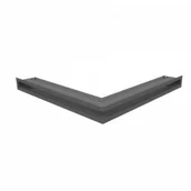 Akcesoria kominkowe - Kratki.pl LUFT SF narożny grafitowy 56x56x6 LUFT/NS/60/45S/G/SF - miniaturka - grafika 1