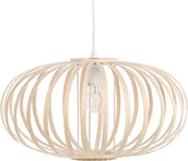 Lampy sufitowe - Beliani Lampa wisząca Lampa wisząca bambusowa jasne drewno HAVEL 230155 - miniaturka - grafika 1