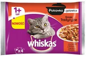 Mokra karma dla kotów - Whiskas Potrawka w galaretce 1+ lat) Smaki Tradycyjne 4x85g - miniaturka - grafika 1