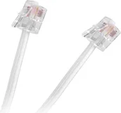 Kable miedziane - NoName Kabel telefoniczny prosty 4m Biały TEL0033F-4 - miniaturka - grafika 1