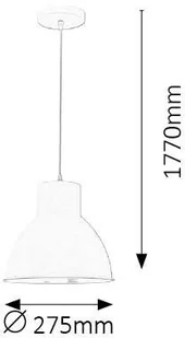 Rabalux LAMPA wisząca DEREK 2579 industrialna OPRAWA metalowy zwis loft srebrny 2579 - Lampy sufitowe - miniaturka - grafika 5