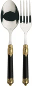 Zestawy sztućców - Bugatti Italy Rinascimento Gold Black 2 Szt Sztućce Do Serwowania Ze Stali Nierdzewnej - miniaturka - grafika 1