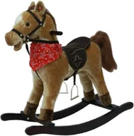 Zabawki na biegunach - Teddies Konik bujany na baterie z dźwiękiem i ruchem pluszowy brązowy - miniaturka - grafika 1