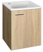 Szafki łazienkowe - Aqualine ZOJA/KERAMIA FRESH szafka umywalkowa 40x50x32cm, dąb platin 51048DP - miniaturka - grafika 1