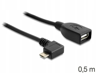 Delock Kabel USB 2.0 83271 [1x Złącze męskie micro-USB 2.0 B 1x Złącze żeńskie USB 2.0 A] 0.50 m czarny - Kable USB - miniaturka - grafika 3