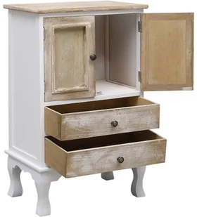 Vida Komoda biała 50x30x80 cm drewniana V-284181 - Komody - miniaturka - grafika 5