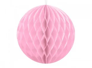 Party Deco Dekoracja wisząca kula jasnoróżowa - 10 cm - 1 szt. KB10-081J - Dekoracje sali - miniaturka - grafika 2