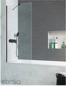 Parawany nawannowe - Radaway Modo New Black PNJ 50 parawan nawannowy jednoczęściowy 500x1500 czarny przejrzyste 10006050-54-01 10006050-54-01 - miniaturka - grafika 1