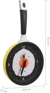 VidaXL Lumarko Zegar ścienny w kształcie patelni ze smażonym jajkiem, 18,8 cm 325164 VidaXL - Zegary - miniaturka - grafika 7